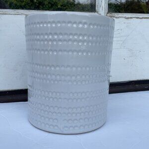 Urban Trends Ceramic Round Jar Pressed Dotted Design 50216